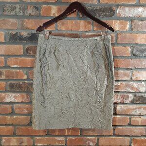 Marisa Minicucci Crinkled Pencil Skirt in Taupe Work Career Office Women's 10